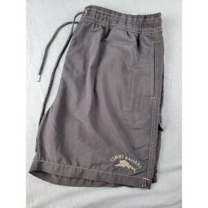 Tommy Bahama Mens Shorts Size  Large Black Relax Mesh Lined Swim Trunks